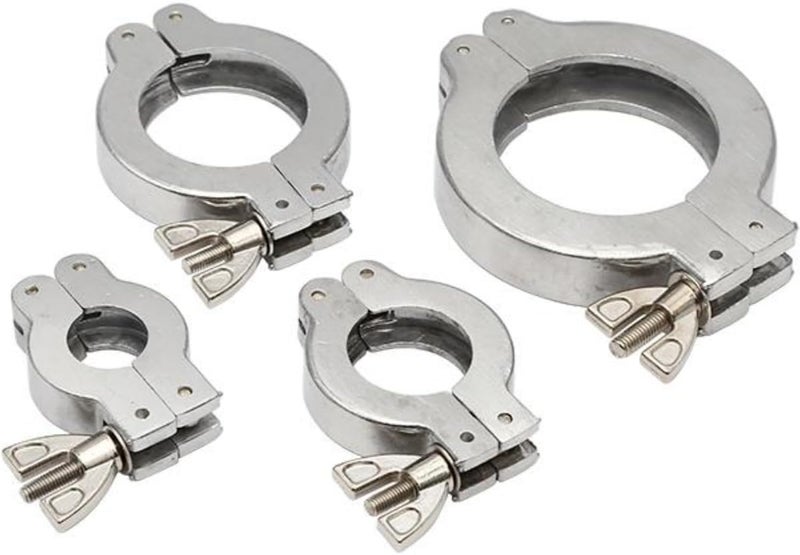 DEKADONS 2 Pcs KF-16 Flange Quick Clamp Hinge, ISO-KF Size NW-16 Flange Wing Nut KF Vacuum Hose Clamp Vacuum Fittings, Stainless Steel (KF16) - Image 5